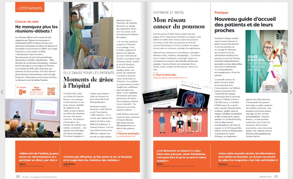 Article dans Gustave le magazine Gustave Roussy