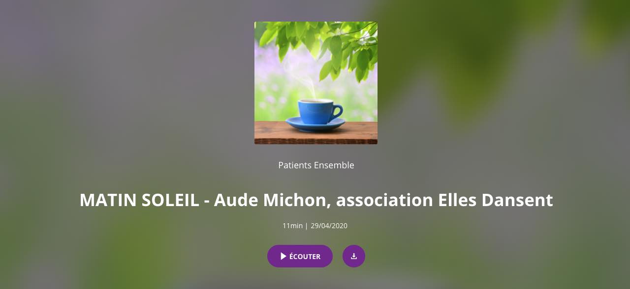 Podcast patients ensemble avec Aude Michon